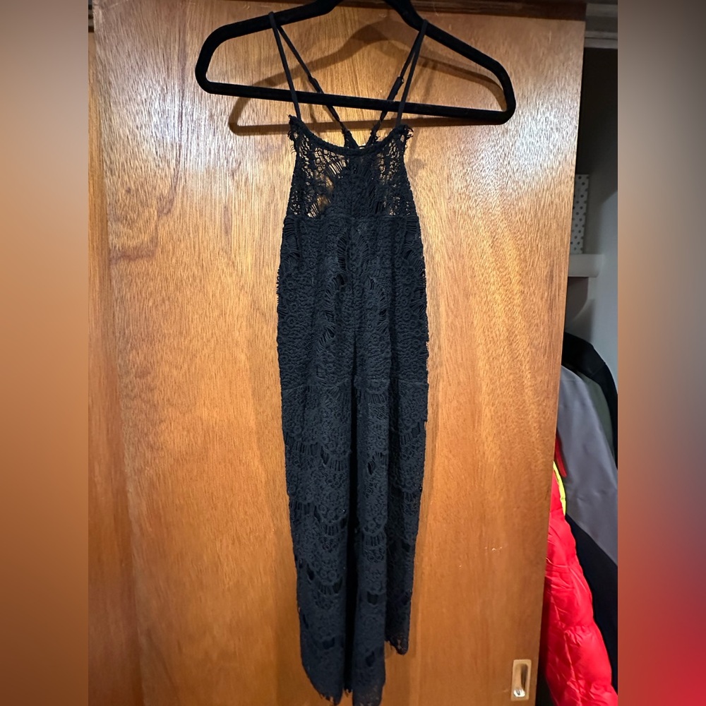 Free People Black Lace dress